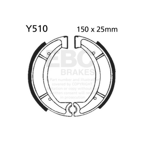 EBC brakes Moto EBC Brake Shoes Plain Y510 | races-shop.com