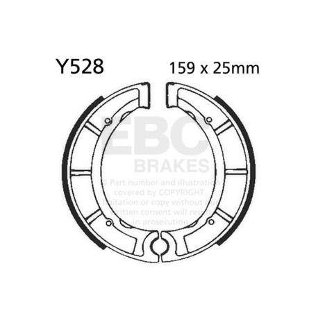 EBC brakes Moto EBC Brake Shoes Plain Y528 | races-shop.com