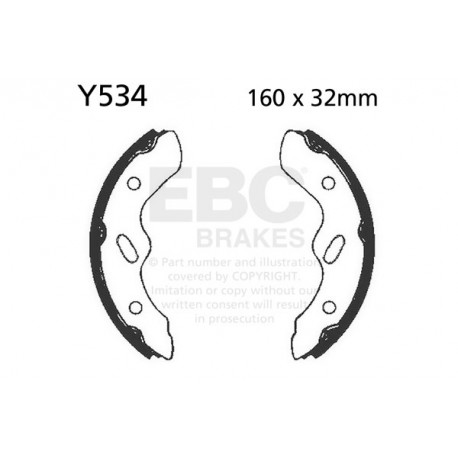 EBC brakes Moto EBC Brake Shoe Organic Y534 | races-shop.com