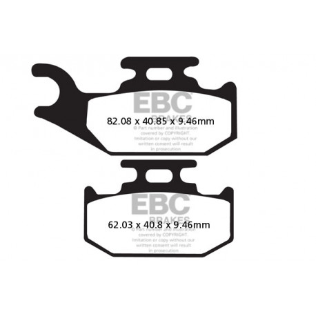 EBC brakes Moto EBC Brake pads Organic FA211/2 | races-shop.com