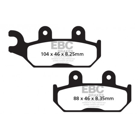 EBC brakes Moto EBC Brake pads Organic FA645TT | races-shop.com