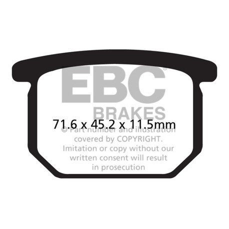 EBC brakes Moto EBC Brake pads V Semi-Sintered FA065V | races-shop.com