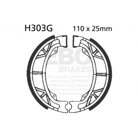 EBC brakes Moto EBC Brake Shoes Grooved H303G | races-shop.com