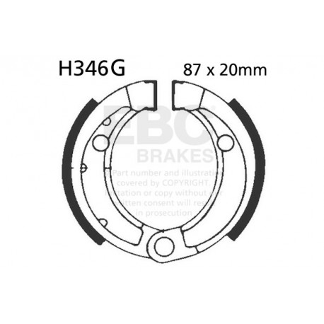 EBC brakes Moto EBC Brake Shoe Grooved H346G | races-shop.com