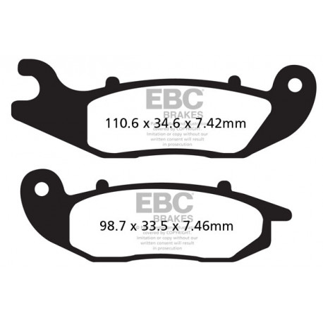 EBC brakes Moto EBC Brake pads R Series Sintered FA465R | races-shop.com