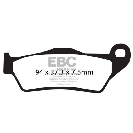 EBC brakes Moto EBC Brake Shoe Grooved SFA209/2HH | races-shop.com