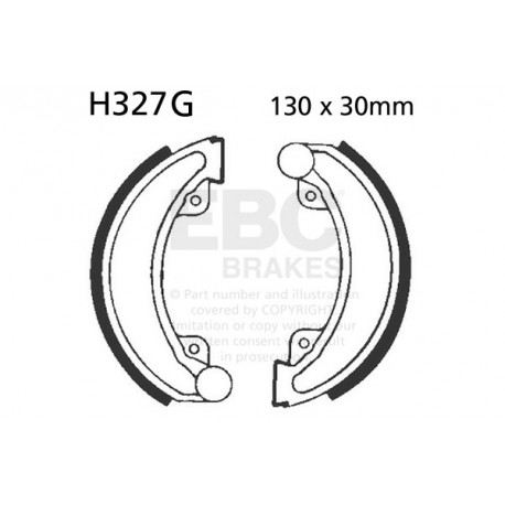 EBC brakes Moto EBC Brake Shoe Grooved H327G | races-shop.com