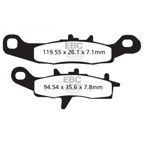EBC brakes Moto EBC Brake pads Sintered FA258R | races-shop.com
