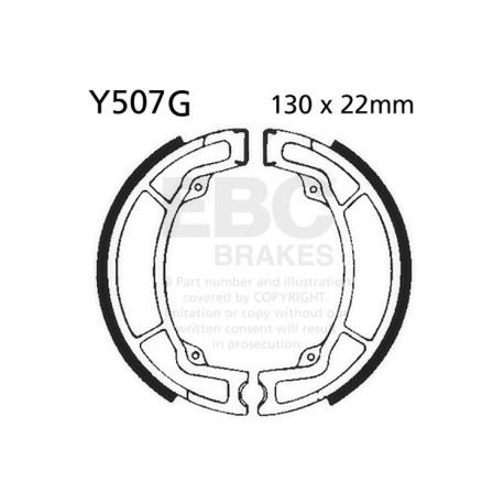 EBC brakes Moto EBC Brake Shoes Grooved Y507G | races-shop.com