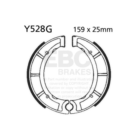 EBC brakes Moto EBC Brake Shoes Grooved Y528G | races-shop.com