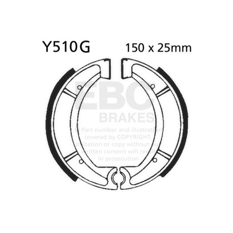 EBC brakes Moto EBC Brake Shoes Grooved Y510G | races-shop.com