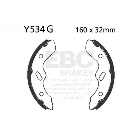 EBC brakes Moto EBC Brake Shoe Grooved Y534G | races-shop.com