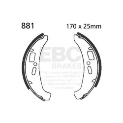 EBC Rear brake shoes Plain 881