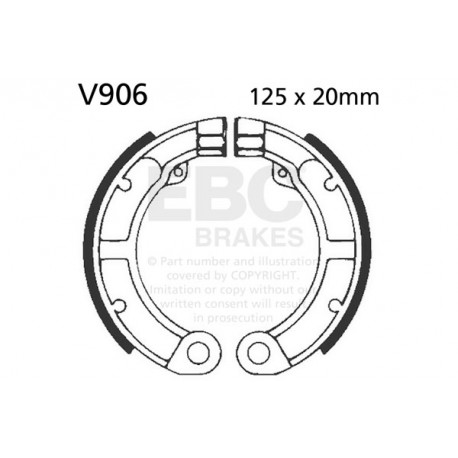 EBC brakes Moto EBC Brake Shoe Organic V906 | races-shop.com