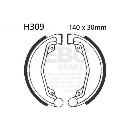 EBC brakes Moto EBC Brake Shoe Organic H309 | races-shop.com