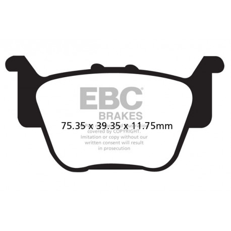 EBC brakes Moto EBC Brake pads Organic FA373TT | races-shop.com