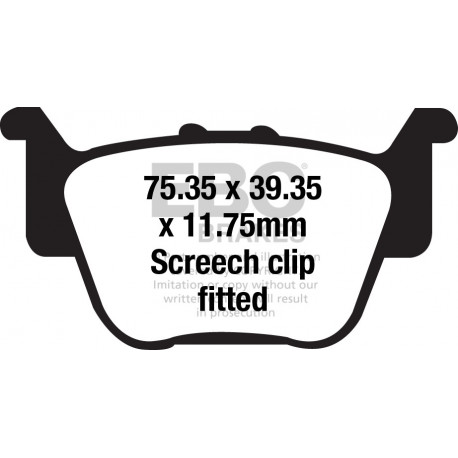 EBC brakes Moto EBC Brake pads Organic FA714TT | races-shop.com