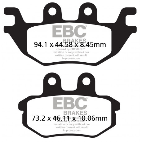 EBC brakes Moto EBC Brake pads Organic FA686TT | races-shop.com