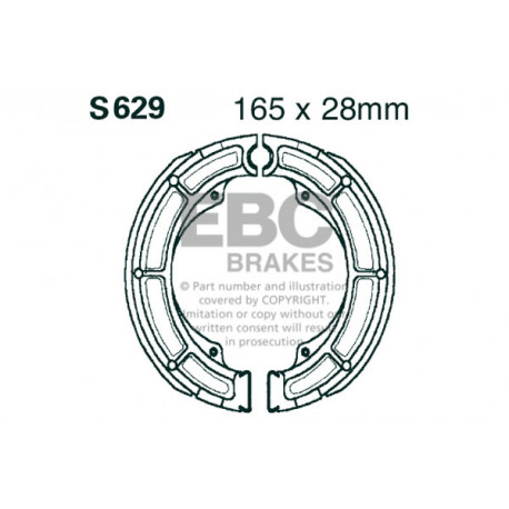 EBC brakes Moto EBC Brake shoe kit Organic S629 | races-shop.com