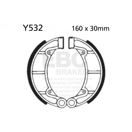 EBC brakes Moto EBC Brake Shoe Organic Y532 | races-shop.com