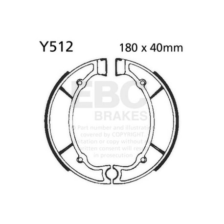 EBC brakes Moto EBC Brake Shoes Plain Y512 | races-shop.com
