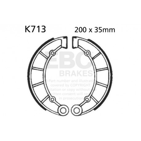 EBC brakes Moto EBC Brake Shoe Organic K713 | races-shop.com