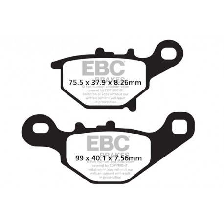 EBC brakes Moto EBC Brake pads Organic FA401TT | races-shop.com