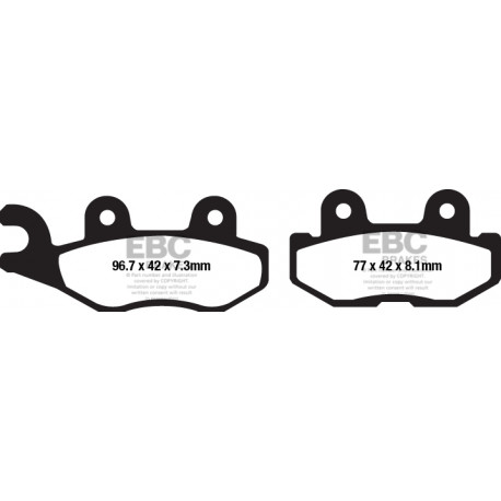 EBC brakes Moto EBC Brake pads Organic FA675TT | races-shop.com