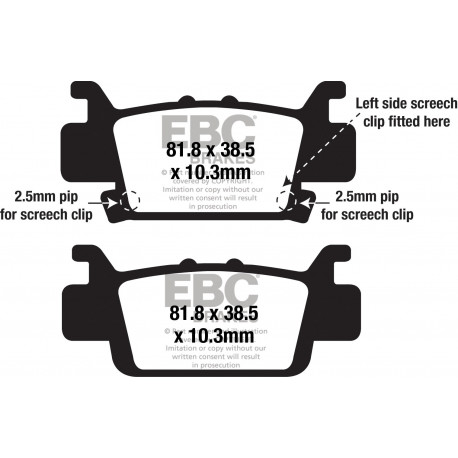 EBC brakes Moto EBC Brake pads R Series Sintered FA703R | races-shop.com