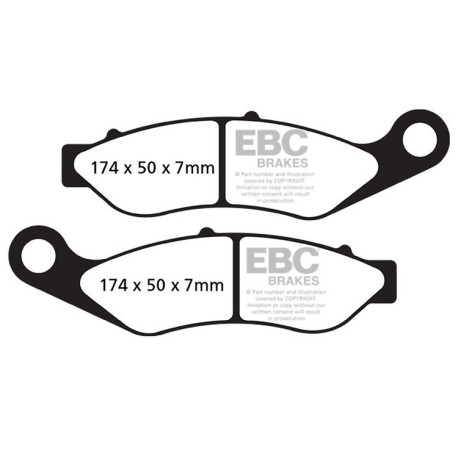 EBC brakes Moto EBC Brake pads Organic FA FA638 | races-shop.com