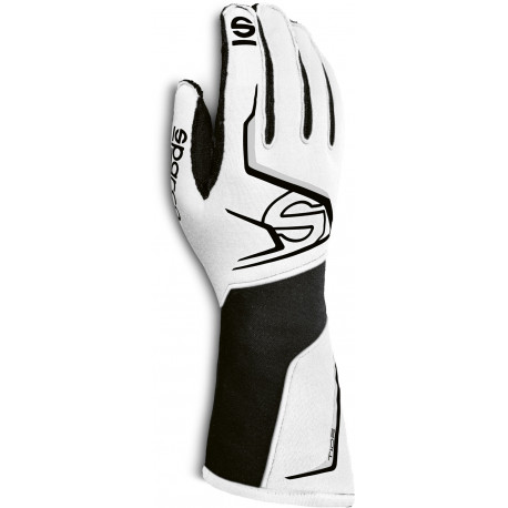 Gloves FIA race gloves Sparco TIDE (external stitching), white | races-shop.com