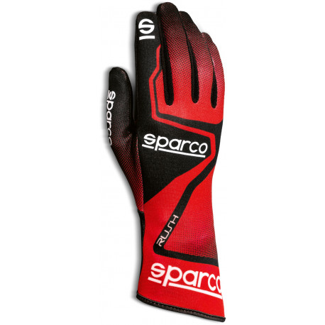 Gloves Karting gloves Sparco RUSH (internal stitching), red | races-shop.com