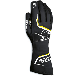 Race gloves Sparco Arrow Karting (external stitching) black/yellow