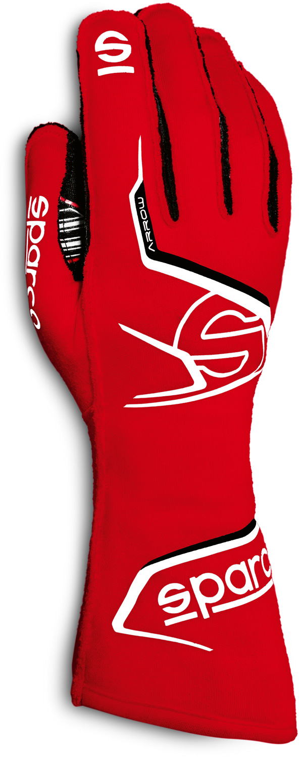 Race gloves Sparco Arrow Karting (external stitching) red