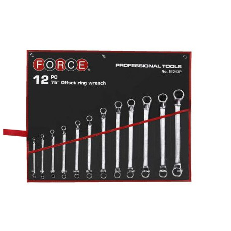 Wrench sets FORCE 12 piece wrench set - bent 75 ° | races-shop.com