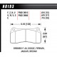 Brake pads HAWK performance Rear brake pads Hawk HB193U.670, Race, min-max 90°C-465°C | races-shop.com