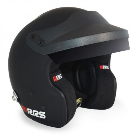 Open face helmets Helmet RSS JET PROTECT PREMIUM BLACK with FIA 8859-2015, Hans | races-shop.com