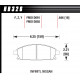 Brake pads HAWK performance Front brake pads Hawk HB326F.646, Street performance, min-max 37°C-370°C | races-shop.com