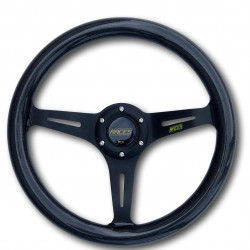 3 spoke steering wheel RACES Carbon, 350mm, carbon look, flat, black/carbon