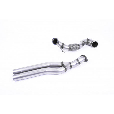 Milltek exhaust systems Large-bore Downpipe and De-cat Milltek exhaust Audi RS3 Sportback 400PS 2017-2018 | races-shop.com