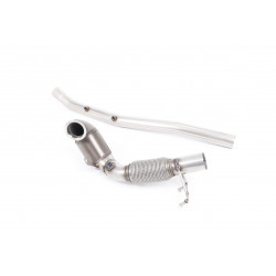 Large Bore Downpipe and Hi-Flow Sports Cat Milltek exhaust Volkswagen Golf Mk7.5 R 2019-2021