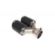 Two outputs Exhaust tip SLIDE 2x101mm, input 76mm | races-shop.com