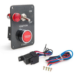 Starter panel RACES CARBON, start button + switch