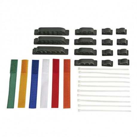 Shrink sleeves, clamps and cable holders 31 pcs cable management set | races-shop.com