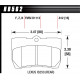 Brake pads HAWK performance Rear brake pads Hawk HB562Z.612, Street performance, min-max 37°C-350°C | races-shop.com