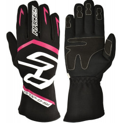 Race gloves RACES PREMIUM EVO II (internal stitching), black/pink
