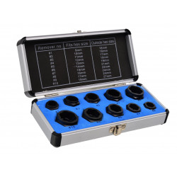 Set of sockets for removal of damaged screws / bolts