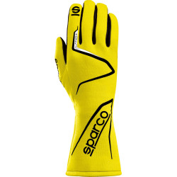 Race gloves Sparco LAND+ with FIA (inside stitching) yellow