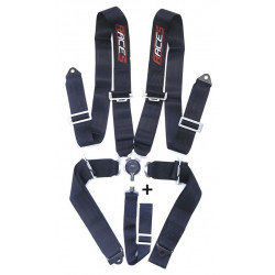 5 point sport safety belts RACES 3" (76mm), black