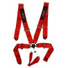 5 point safety belts RACES 3" (76mm), red